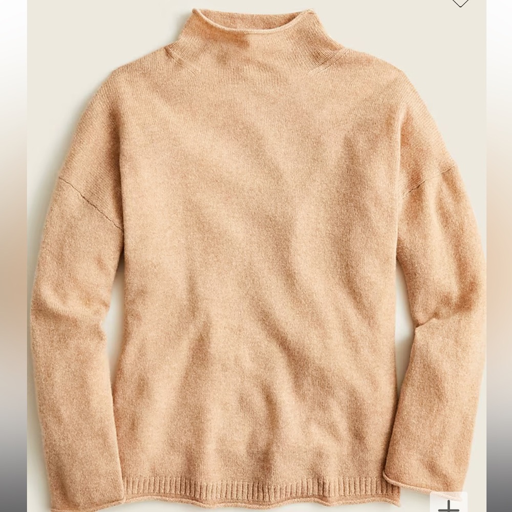 NWT J. Crew Relaxed Cashmere Rollneck Sweater